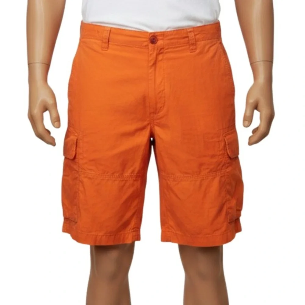 Polo Ralph Lauren Cargo Shorts Mens 44 Orange Cotton Classic Fit Utility Pocket